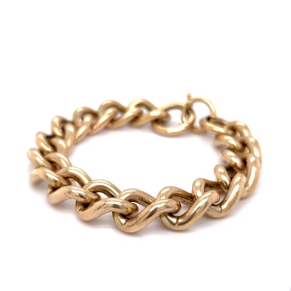 Vintage Victorian Chain Bracelet in 10k Yellow Go… - image 2