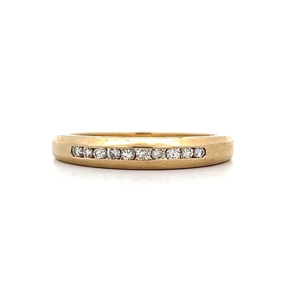 Diamond Channel Set Wedding Band in Yellow Gold