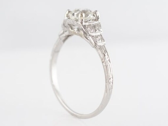 Art Deco Step Diamond Engagement Ring in Platinum