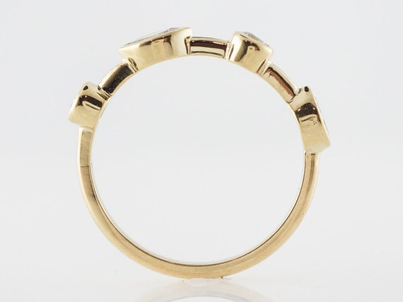 Marquise & Round Brilliant Cut Diamond Ring in Ye… - image 4