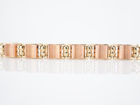 Retro Bracelet in 14k Rose & Yellow Gold - image 4