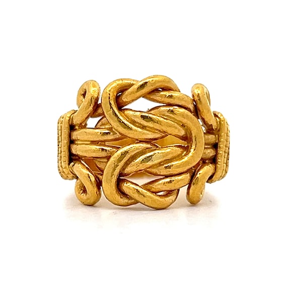 Vintage Victorian Knot Ring  in 24k Yellow Gold - image 1