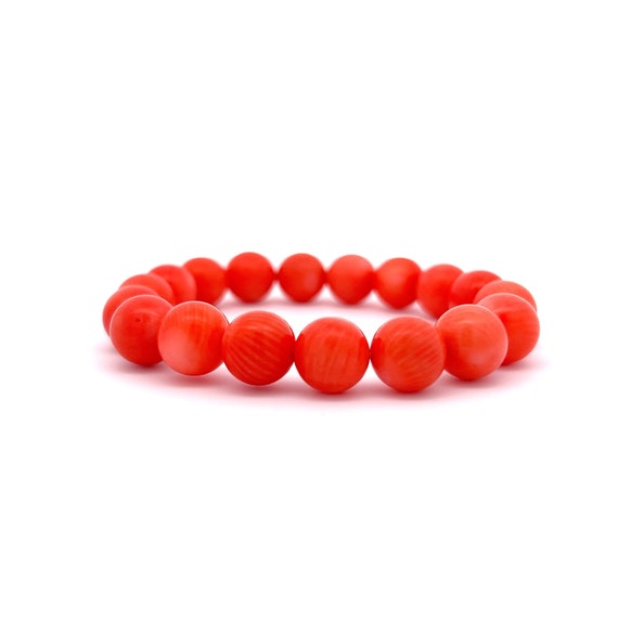 Vintage Mid-Century Coral Bead Bracelet