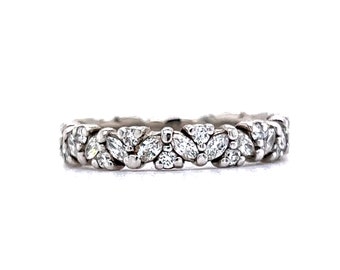 Round Diamond Eternity Wedding Band in 14k White Gold