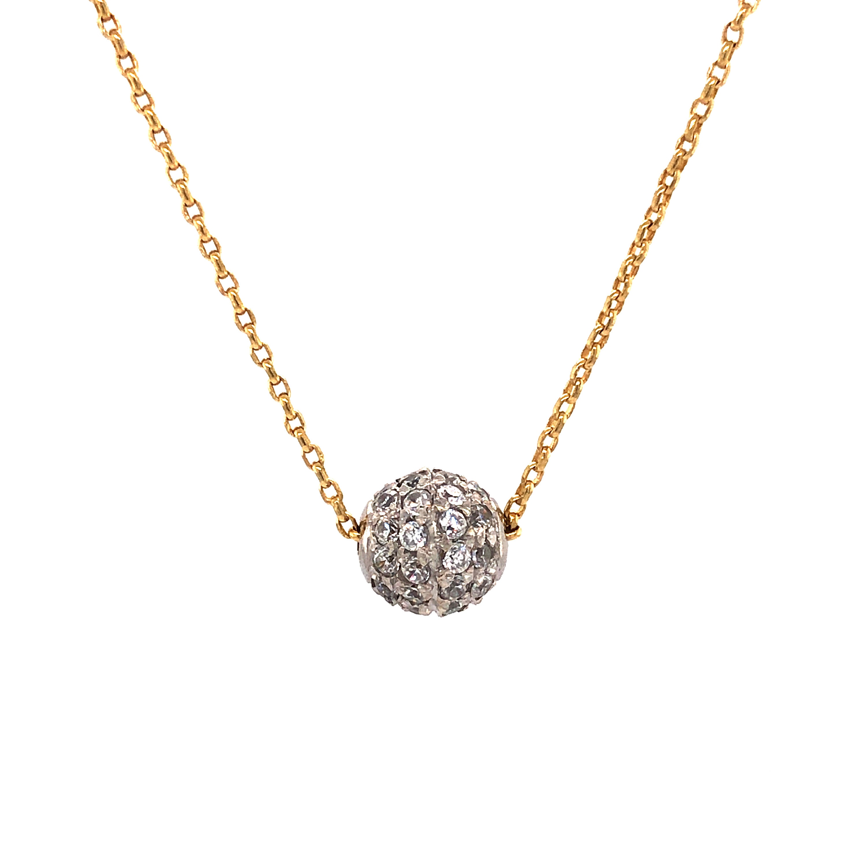 Pave diamond shop necklace round