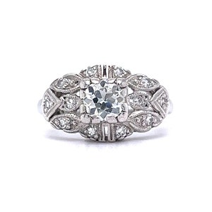 Vintage Old European Diamond Engagement Ring in Platinum