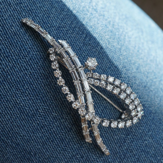 薔薇 バラ ルビー 11.9ct ダイヤ 13ct K18WG ブローチ 帯留め