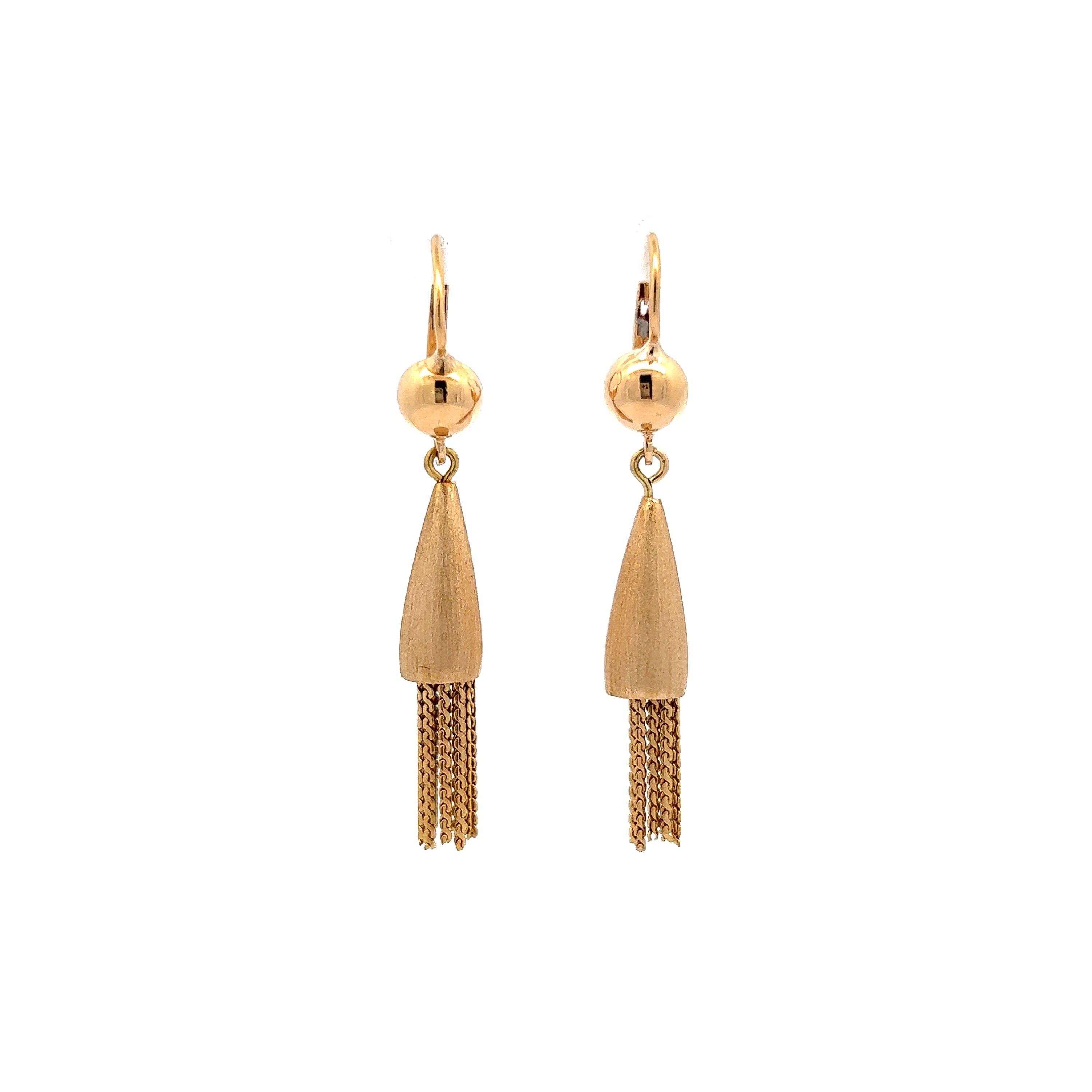 Geometric Chain Fringe Drop Earrings in 18K Yellow Gold Etsy Canada
