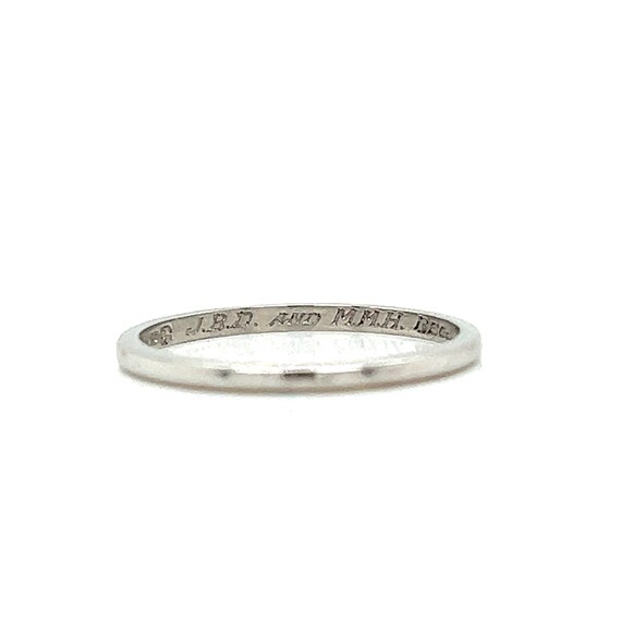 Retro Thin Classic Wedding Band in Platinum - image 3