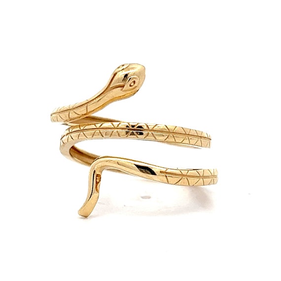 Classic Coiled Snake Ring in 14k Yellow Gold - image 2