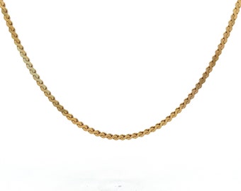 S Link 15.5 Inch Chain Necklace in 14k Yellow Gold