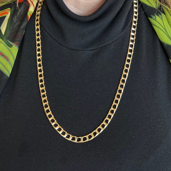 Heavy Chain Link Necklace in 14k Yellow Gold - image 1