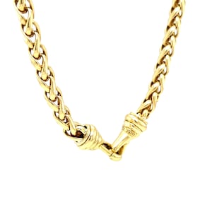 David Yurman 6 mm tarweketting in 18k geel goud