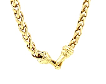Collar de cadena de trigo de 6 mm de David Yurman en oro amarillo de 18 k