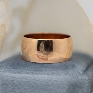 Vintage Russian Art Deco Wide Band in 14k Rose Gold