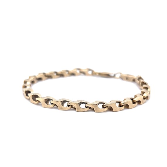 Men's Geometric Link Bracelet in 14k Yellow Gold - image 5