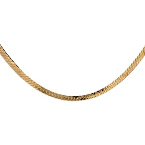 30 Inch Herringbone Collar Necklace in 14k Yellow Gold