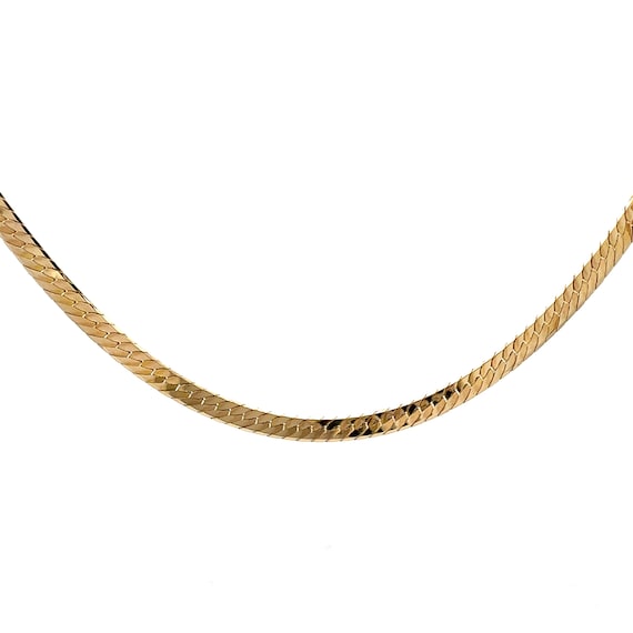 30 Inch Herringbone Collar Necklace in 14k Yellow… - image 1