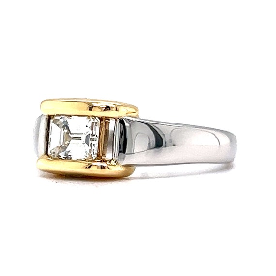 Modern .60 Emerald Cut Diamond Engagement Ring in… - image 3
