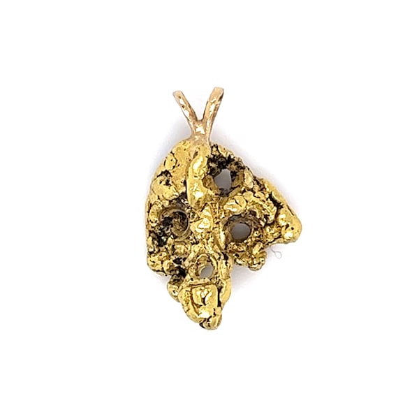 Vintage Gold Nugget Anhänger Halskette in 900er Gelbgold