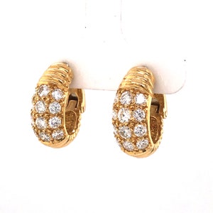 1.50 Round Brilliant Cut Diamond Earrings in 18k Yellow Gold zdjęcie 5