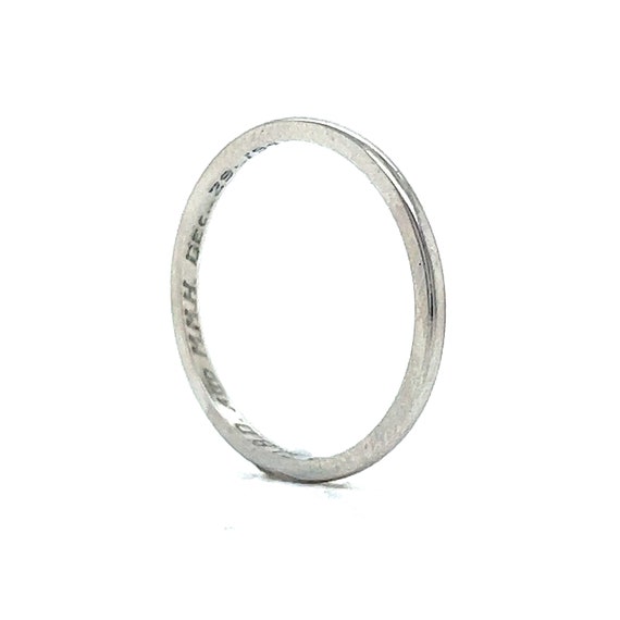 Retro Thin Classic Wedding Band in Platinum - image 4