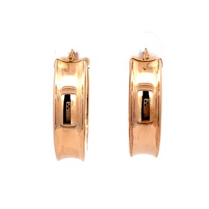 Simple Hoop Earrings in 14k Yellow Gold