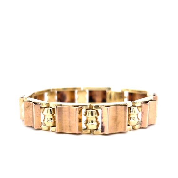 Retro Bracelet in 14k Rose & Yellow Gold - image 3