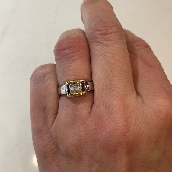 Modern .60 Emerald Cut Diamond Engagement Ring in… - image 2