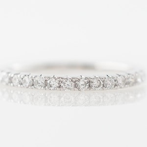 Half Carat Diamond Wedding Band in White Gold