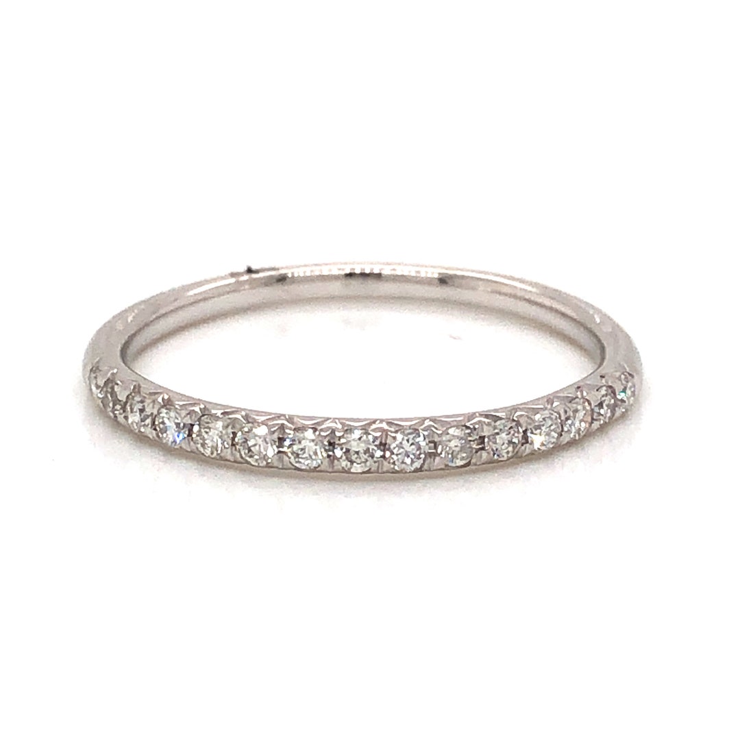 Thin Half-eternity Diamond Wedding Band in 14k Yellow Gold - Etsy