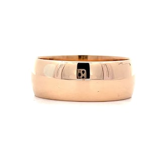 Antique Men&#39;s Wide Wedding Band in 14k Rose gold