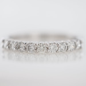 Half Carat Diamond Wedding Band in White Gold