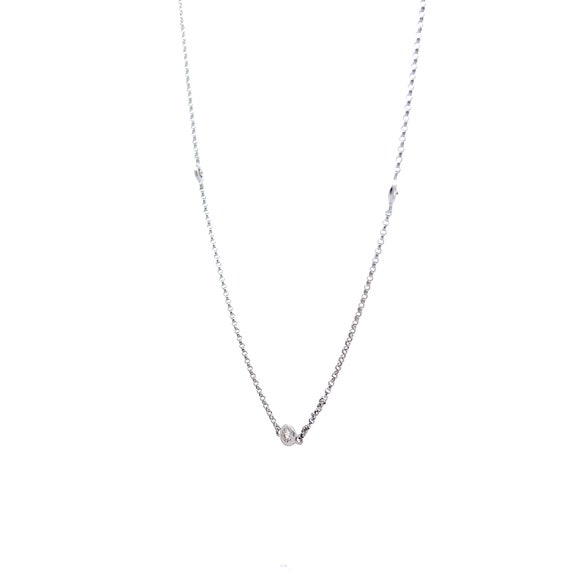 Diamonds By The Yard Necklace in 18k White Gold - image 2