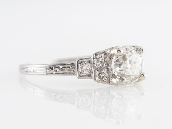 Art Deco Step Diamond Engagement Ring in Platinum - image 7