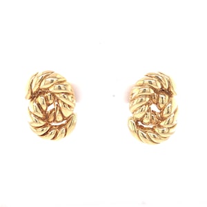Rope Knot Stud Earrings in 14k Yellow Gold