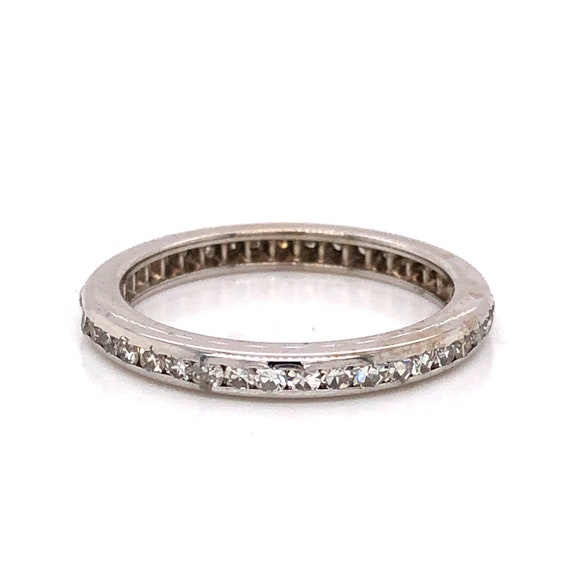 Channel Set Diamond Eternity Band in Platinum - image 1