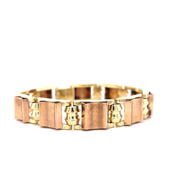 Retro Bracelet in 14k Rose & Yellow Gold - image 2