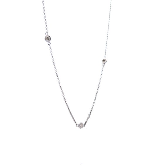 Diamonds By The Yard Necklace in 18k White Gold - image 3