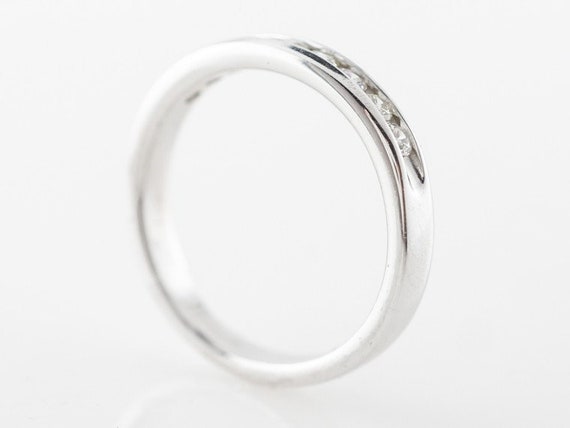 Channel Set Diamond Wedding Band in 14k White Gold - image 4