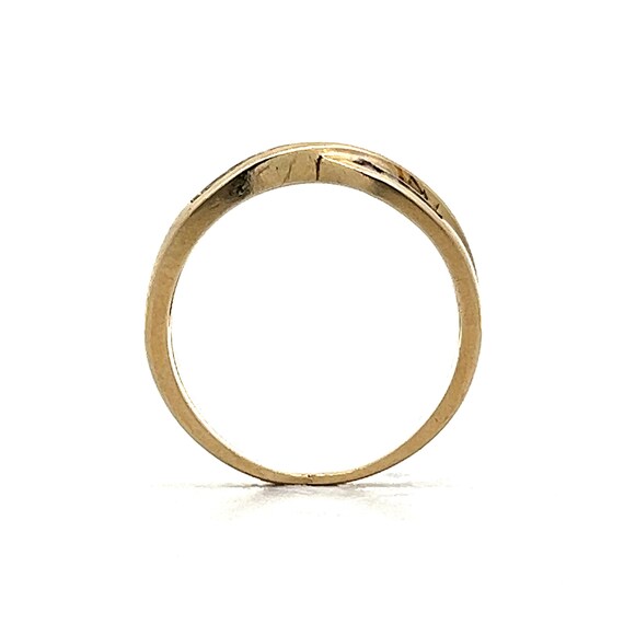 Channel Set Diamond X Stacking Ring in 14k Yellow… - image 5
