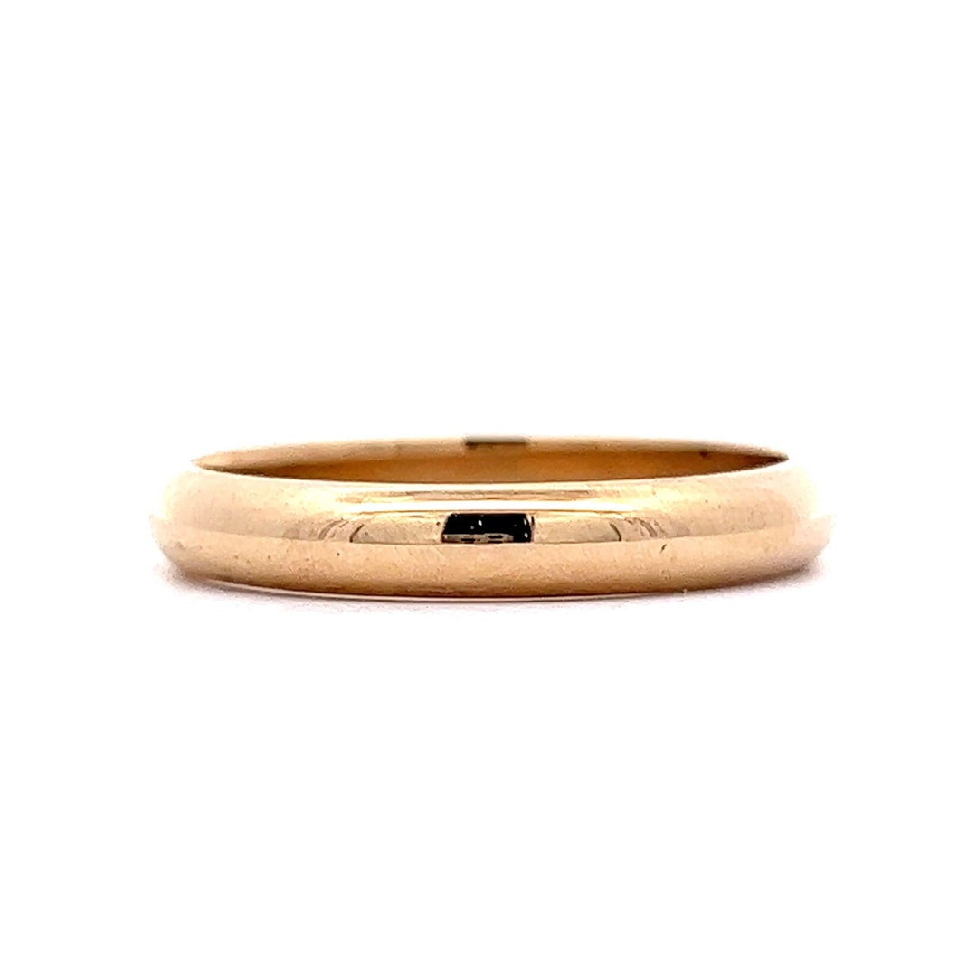 Men's 4mm Comfort Fit Wedding Band in 18k Yellow Gold Etsy