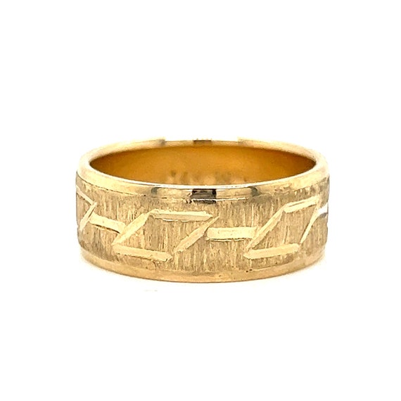 Engraved Textured Stacking Ring or Wedding Band i… - image 2