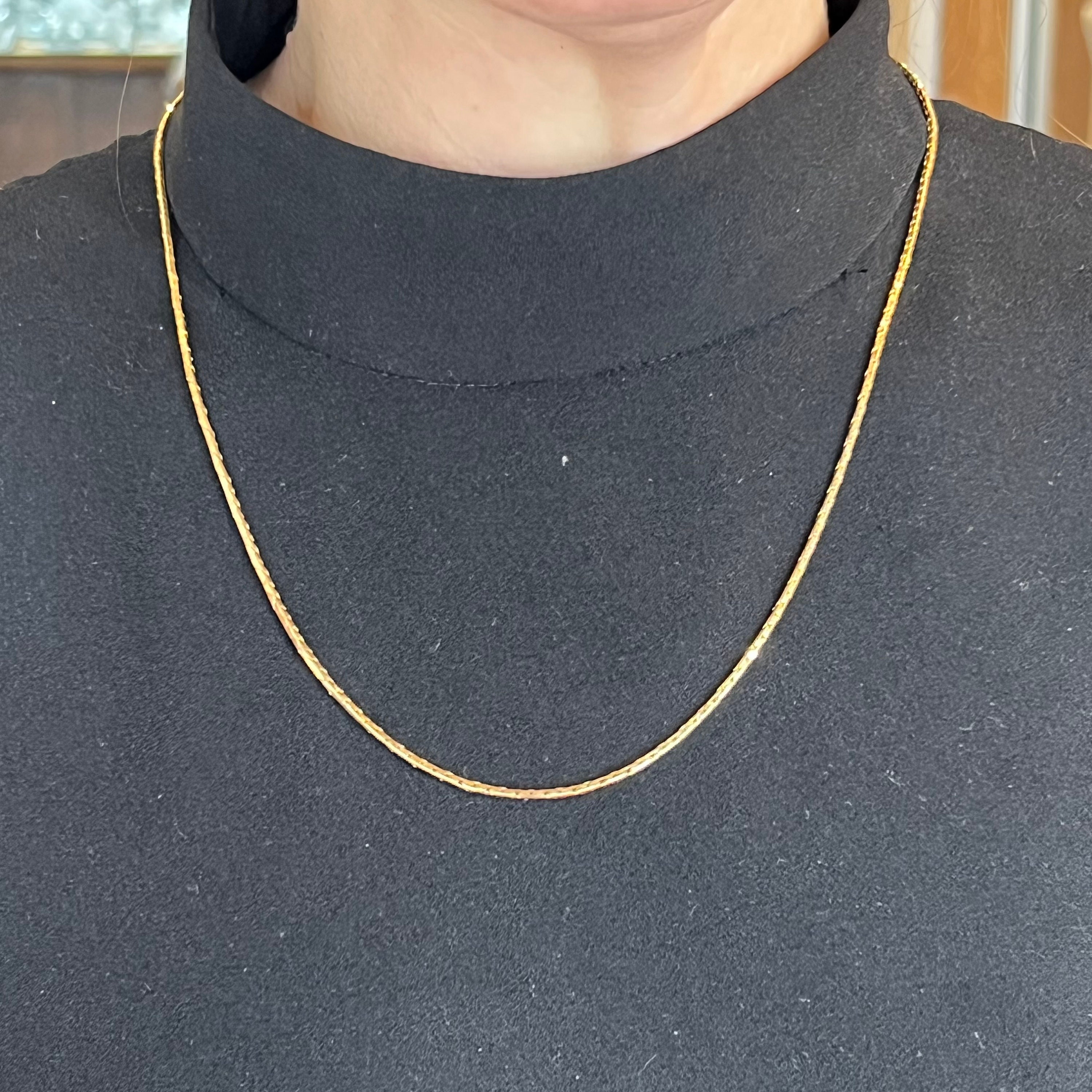 Buy 24 Inch Italian Chain Necklace in 14k Yellow Gold Online in