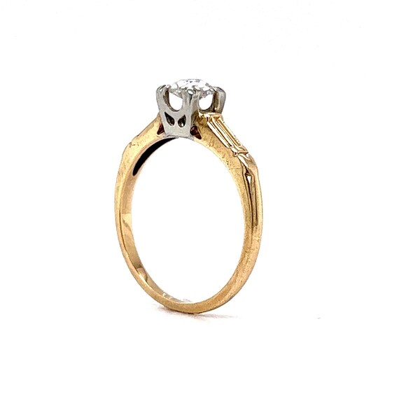 1/4 Carat Retro Solitaire Diamond Engagement Ring… - image 5