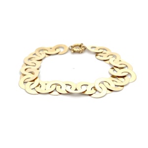 Interlocking Disc Bracelet in 14k Yellow Gold