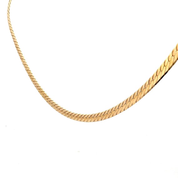 30 Inch Herringbone Collar Necklace in 14k Yellow… - image 2