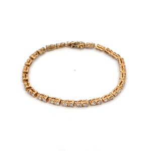 2.30 CT Diamond Tennis Bracelet in 14k Yellow Gold