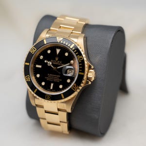 Rolex Submariner 40mm 1999 Ref 16618 in 18k Yellow Gold