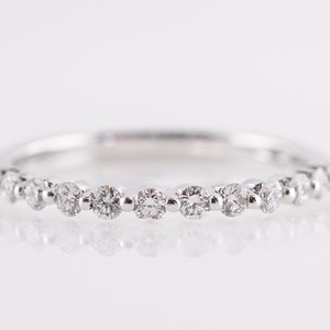 Diamond Half-Eternity Band in 14k White Gold